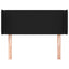 sengegavl med kanter 83x16x78/128 cm stof sort