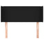 sengegavl med kanter 93x16x78/88 cm stof sort