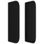 sengegavl med kanter 103x16x78/88 cm stof sort