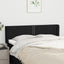 sengegavl med kanter 147x16x78/88 cm stof sort