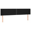sengegavl med kanter 183x16x78/88 cm stof sort