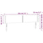 sengegavl med kanter 183x16x78/88 cm stof cremefarvet