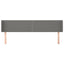 sengegavl med kanter 203x16x78/88 cm stof mørkegrå