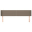 sengegavl med kanter 203x16x78/88 cm stof gråbrun