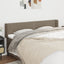 sengegavl med kanter 203x16x78/88 cm stof gråbrun