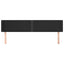 sengegavl med kanter 203x16x78/88 cm kunstlæder sort