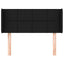 sengegavl med kanter 83x16x78/128 cm stof sort
