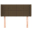 sengegavl med kanter 83x16x78/128 cm stof mørkebrun