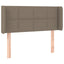 sengegavl med kanter 93x16x78/88 cm stof gråbrun