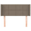 sengegavl med kanter 103x16x78/88 cm stof gråbrun