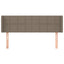 sengegavl med kanter 147x16x78/88 cm stof gråbrun