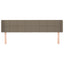 sengegavl med kanter 163x16x78/88 cm stof gråbrun