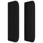 sengegavl med kanter 183x16x78/88 cm stof sort