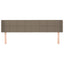 sengegavl med kanter 183x16x78/88 cm stof gråbrun