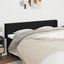 sengegavl med kanter 203x16x78/88 cm stof sort