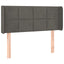 sengegavl med kanter 83x16x78/88 cm fløjl mørkegrå