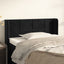 sengegavl med kanter 93x16x78/88 cm fløjl sort