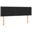 sengegavl med kanter 147x16x78/88 cm fløjl sort