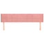 sengegavl med kanter 203x16x78/88 cm fløjl lyserød