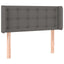 sengegavl med kanter 83x16x78/88 cm kunstlæder grå