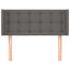 sengegavl med kanter 83x16x78/88 cm kunstlæder grå