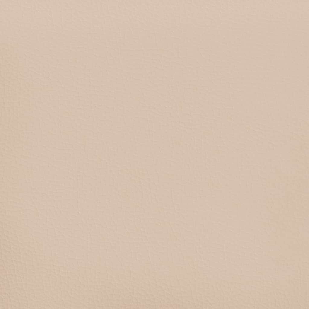 sengegavl med kanter 83x16x78/88 cm kunstlæder cappuccino