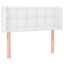 sengegavl med kanter 93x16x78/88 cm kunstlæder hvid