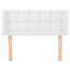 sengegavl med kanter 103x16x78/88 cm kunstlæder hvid