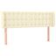 sengegavl med kanter 147x16x78/88 cm kunstlæder cremefarvet