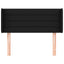 sengegavl med kanter 83x16x78/128 cm stof sort