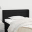 sengegavl med kanter 83x16x78/128 cm stof sort
