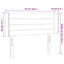 sengegavl med kanter 93x16x78/88 cm stof sort