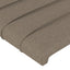 sengegavl med kanter 93x16x78/88 cm stof gråbrun