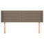sengegavl med kanter 147x16x78/88 cm stof gråbrun