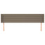 sengegavl med kanter 163x16x78/88 cm stof gråbrun