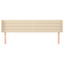 sengegavl med kanter 203x16x78/88 cm stof cremefarvet