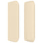 sengegavl med kanter 203x16x78/88 cm stof cremefarvet