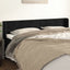 sengegavl med kanter 183x16x78/88 cm fløjl sort