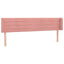 sengegavl med kanter 203x16x78/88 cm fløjl lyserød