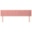 sengegavl med kanter 203x16x78/88 cm fløjl lyserød