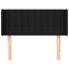 sengegavl med kanter 83x16x78/128 cm stof sort