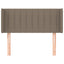 sengegavl med kanter 83x16x78/128 cm stof gråbrun