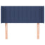 sengegavl med kanter 83x16x78/128 cm stof blå