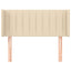 sengegavl med kanter 93x16x78/88 cm stof cremefarvet