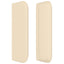 sengegavl med kanter 93x16x78/88 cm stof cremefarvet