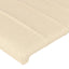 sengegavl med kanter 93x16x78/88 cm stof cremefarvet