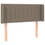 sengegavl med kanter 103x16x78/88 cm stof gråbrun