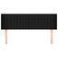 sengegavl med kanter 147x16x78/88 cm stof sort