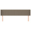 sengegavl med kanter 183x16x78/88 cm stof gråbrun