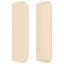 sengegavl med kanter 183x16x78/88 cm stof cremefarvet